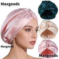 MAXGOODS Silk Satin Hair Bonnet, Satin Fabric Adjustable Mulberry Silk Wrap, Premium Breathable Smoo