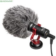 SEASONWIND 1 Set Boya BY-MM1 Microphone, Cardioid Capacitive Video Microphones, Vocals Voice Shock Absorbers Universal Compact Audio Recording Mic Cameras