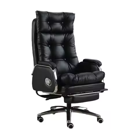 Lightweight Deluxe Leather Boss Chair Ergonomic Home Computer Chair Office Adjustable Business Chair