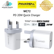 Pavareal WC72 PD 20W Quick Charge Charger Adapter