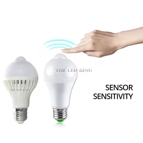 LED PIR Motion Sensor led Buld E27 PLUG 220v 3w 5w 7w 9w 12w White Auto Smart PIR Infrared Body Soun