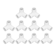 10PCS 3 Way Pipe Fittings PVC Plastic Right Angle Tee Corner Connector 20mm Inner Diameter Plastic T