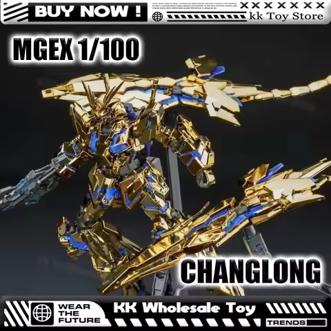 New CHANGLONG 7705 MGEX 1/100 RX-0 Unicorn 03 Phenex Gold Coating Assembly Model Kits Plastic skelet