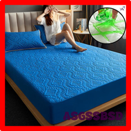 ALSJ Quilted Waterproof Mattress Cover 180x200cm King Size Quilted Bed Sheet Queen Size Mattress Protector for Double Bed Bed Topper ASGSS