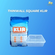 THINWALL SQUARE KLIR FOOD/ THINWALL SQUARE/ @25 PCS