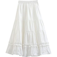 【标智女装旗舰店】 a Line Skirt Women Pettiskirt Cute Slimmer Look Pleated Umbrella Skirt Cake Skirt  People 