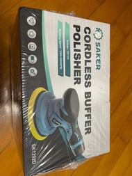 Saker car polisher 迷你無線緩衝拋光機 - 6 英吋(約 6 公分)便攜式拋光機套組,適用於汽車細節,附 2 件 12V 2000mAh 可充電電池,額外 10 件附件