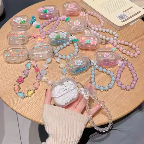 Transparent and cute Cover For Samsung Galaxy Buds 3 Pro Buds3 Pro Case,Headphone Funda For Samsung 