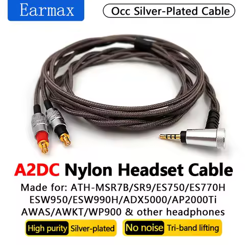 For Audio Technica ATH-ES750 ES770H ESW990H ESW950 MSR7B SR9 ADX5000 AWAS AWKT WP900 AP2000Ti A2DC R