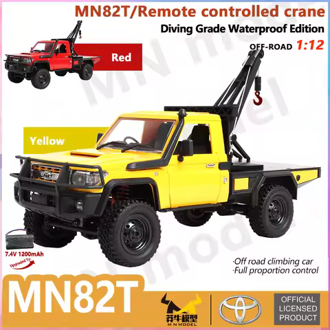 NewMN82T RC Car Electric Vehicle 1/12 RC Climbing Vehicle 4WD 2.4G Remote Control Simulation Crane M