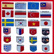Flags of the World for Car Logo Decoration Aluminum Alloy Sticker Countries India Malaysia Germany F