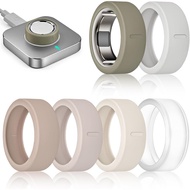 6 Pack Covers Compatible with Oura Ring Gen 4/4 Ceramic/Oura Ring Gen 3, Anti-Scratch Elastic Silico
