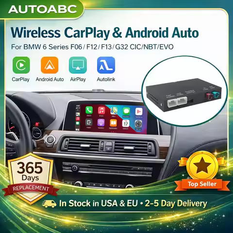 Wireless CarPlay Android Auto for BMW Series 6 F06 F12 F13 G32 2010-2020 CIC NBT EVO System with Mir