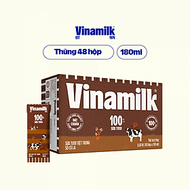 THÙNG 48 HỘP SỮA TƯƠI TIỆT TRÙNG VINAMILK 100% SÔCÔLA 180ML