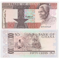 [Africa] Ghana 50 Sedi Banknotes Foreign Coins 1980 Brand New UNC P-22b Banknotes260621