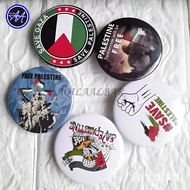 GANTUNGAN FREE PALESTINE BROS/PIN KEYCHAIN DIAMETER 4,4 CM REFRIGERATOR STICK