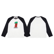 High Quality C3211 #Ready Stock Real Shot American Letter Raglan Sleeve Printed Street Long Sleeve S