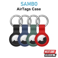 【SG STOCK】SAMBO Airtag Case Holder Airtag Keychain Cover Airtag Loop Key Finder Case with Keychain