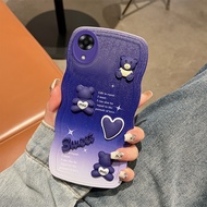 เคสนิ่ม TPU 3มิติสำหรับ OPPO A17K เคส A17K แฟชั่น OPPOA17K เคสป้องกันแบบพรีเมี่ยมไล่ระดับสี3D ความรั