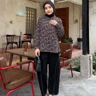 Efabric - Rose Top - Women's Work Blouse - Premium Rayon Blouse - Women's Rayon Top - Patterned Rayo