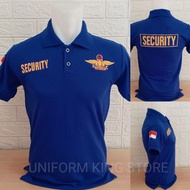 SECURITY LOGO WINGS T-SHIRT FULL EMBROIDEREDbiru - SECURITY COLLAR T-SHIRT EMBROIDERED WINGS LOGObir