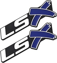 Aimoll 2PCS LSX Side Fender Rear Lid Boot Trunk Emblem Badge Replacement for Corvette LS LT ZL SS (B