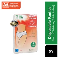 Pan-Mate Cotton Panties Size L 5's (71-86cm / 28-34 inches)