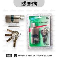 silinder kunci 60mm besar kecil knob body pintu key cylinder IGM