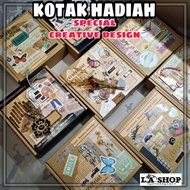 L.A SHOPP Kotak hadiah siap design| 3D Design decoration| Kotak sahaja | 15x15x5cm