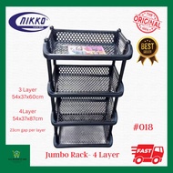 Nikko Jumbo Rack 3 Layer or 4 Layer 3L 4L Merchandiser Display Rack Stackable Organizer - Nikko 018