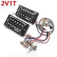 1T Humbucker Pickup Wilkinson สำหรับ Gibson สะพานและปิ๊คอัพ2V 4C บังเหียนมีสาย
