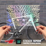 S-Works Tarmac SL6 Sticker Black Bicycle Cuttingspecialized | Decal Frame Road Bike 38cm | Oracal - 