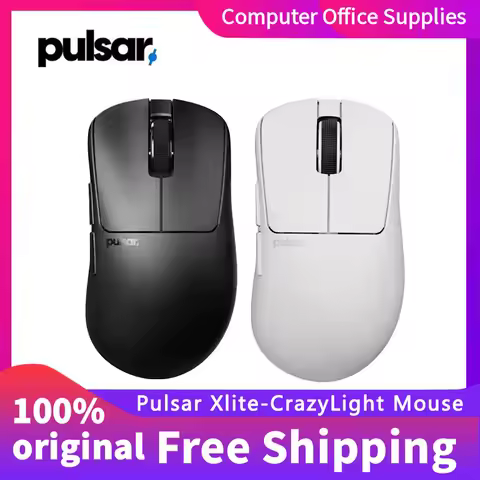 Pulsar Xlite CrazyLight 2.4G Wireless Lightweight Esports Mouse 8K Polling Rate XS-1 Sensor Ergonomi
