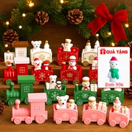 Christmas Train Cake Decoration Noel Merry Christmas December 25 Birthday Accessories