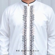 Terbagus Baju Koko Pria Lengan Panjang , Baju Muslim Dewasa Putih