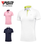 PGM YF556 golf t-shirts women golf clothing summer sport polo golf shirt