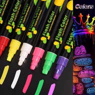 8 Colors 14mm Liquid Erasable Chalk Markers Pens Washable & Wet Erase Neon Makers for Blackboard Cha