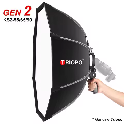 Triopo KS90/65/55cm Flash Speedlite Portable Octagon Umbrella Soft Box Diffuser Softbox for Flashlig