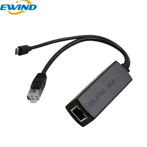 Gigabit POE Splitter 10/100/1000Mbps 48V To 5V 12V Micro USB/Type-C/DC Power Over Ethernet for CISCO