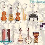 JENNIFERDZSG Guitar Acrylic Keychain, Ukulele VIOLIN Guitar Model Pendant, Musician Jewelry Cello Cl