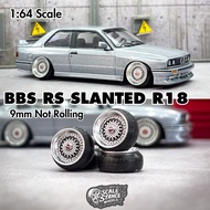 BBS RS Slanted R18 Diecast Rims size 9mm Scale 1:64 Scale Stance Mini Scale