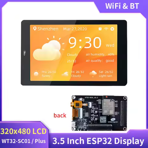 3.5 Inch Touch Screen ESP32 Development Board WT32-SC01 Plus 320x480 Touch LCD Screen Built-In Bluet