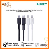 IPHONE AUKEY 27W USB-C to Lightning MFI Braided Nylon Fast Charging Charger Cable 1.8M CB-NCL2iphone
