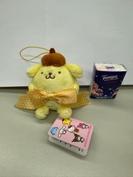 全新 正版日本有牌 絲布 ribbon 紳士 gentleman 布丁狗 布甸狗 黃色小蜜蜂 Bee 蜜糖罐系列 蜜罐主題  Pompompurin Pom Pom Purin  hello kitt