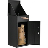 YODOLLA Package Delivery Box For Outside, 17" X 16" X 38.3" Lockable Anti-Theft Parcel Drop Box With