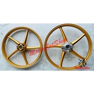 Enkei Sport Rim SP522 Custom Y15ZR / Y16 Siap Hub Chrome, SP522 Custom Gold, Hub Chrome