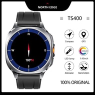 NORTH EDGE TS400 AMOLED display outdoor GPS adventure wearable sports and health smartwatch compass 
