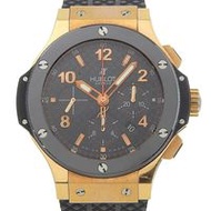 Hublot Big Bang Gold Ceramic 301.PB.131.RX Watch, 18K Pink Gold and Rubber, Automatic, Black Dial, M