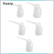 [fixory] Oil Jug with Spout Durable Oil Measuring Jug White Ergonomical Handle Leakageproof Oil Disp