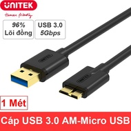 Unitek Micro-B Usb Cable 1m Y-C 461 bbk 461 gbk (3.0), 2m YC 463 GBK Portable Hard Drive Data Cable 